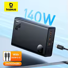 High-Capacity 140W Baseus Power Bank For Iphone 16, Notebook, Tablet.