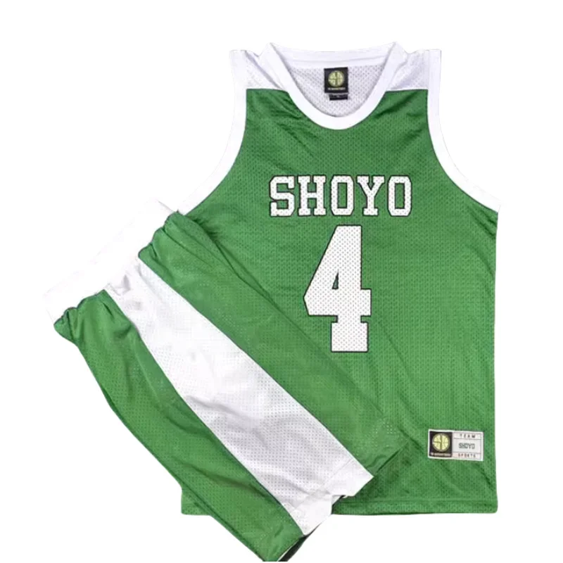 LangMaoAnime SHOYO FUJIMA Kids #4 Basketball Jersey Set Youth Sportswear Breathable Quick Drying Sleevelss Shirt Child