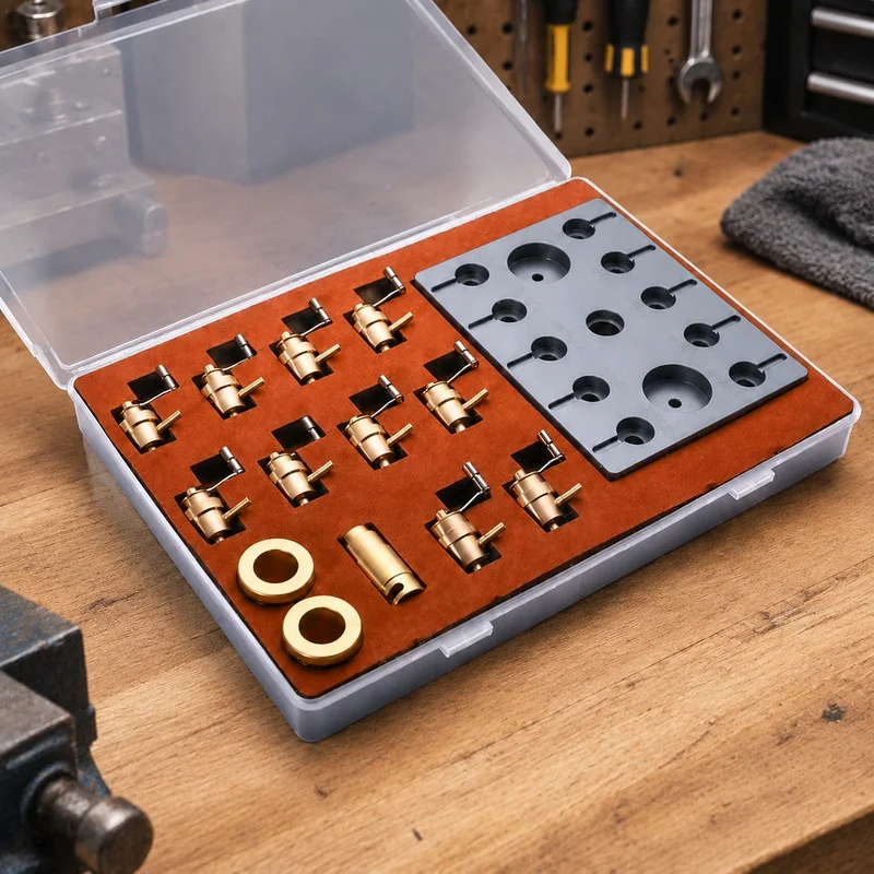 Precision DIY Watch Repair Tool Kit with Brass Mainspring Winder for Clockmakers