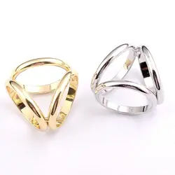 Alloy Three-Ring Scarves Buckle Fashion Multifunctional Round Korean Style Brooch Scarf Ring Clothing Accessories