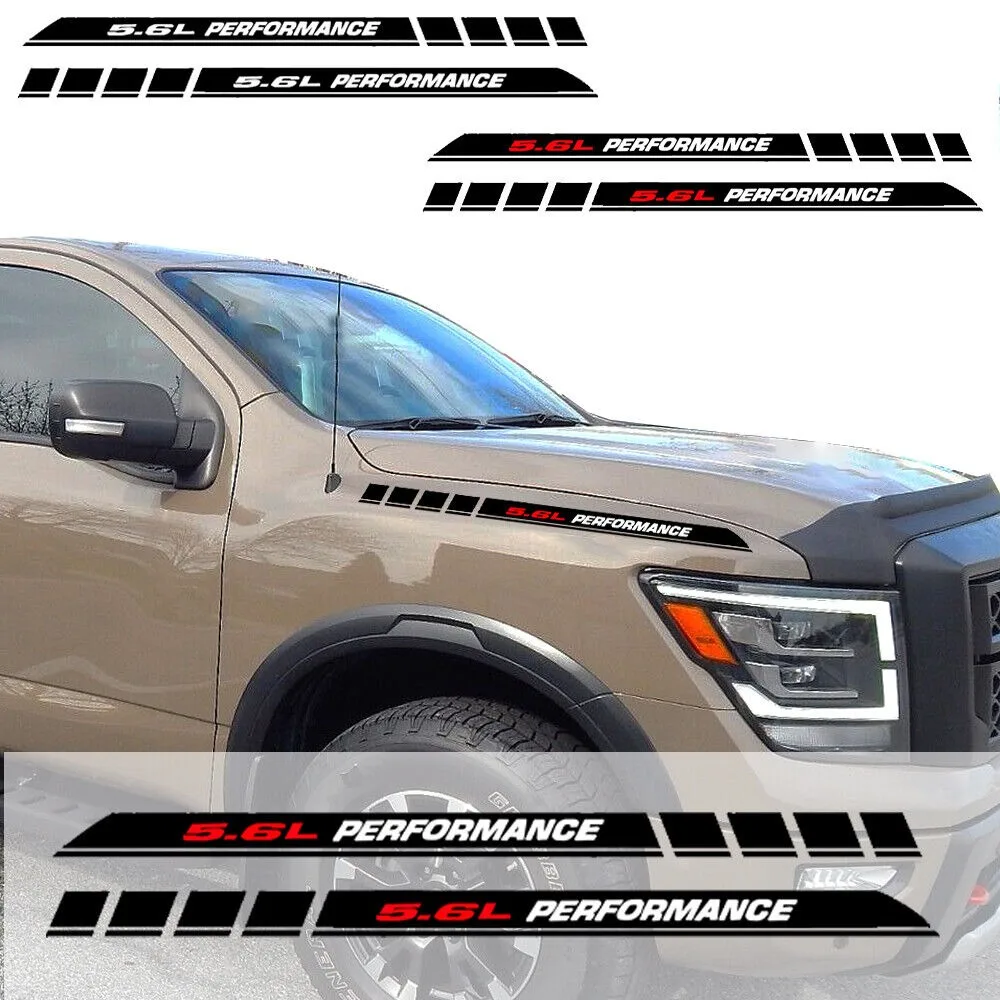 56l-パフォーマンス日産タイタンエンデュランス-pro-4x-車のボンネット装飾ビニールデカールステッカー-2-個外装アクセサリー