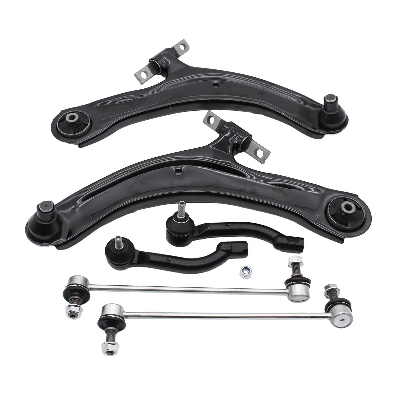 

2 шт., передние нижние рычаги, передние рычаги, передние рычаги, аксессуар, металлический, легко устанавливается, профессиональная прочная черная запасная часть, заменяет