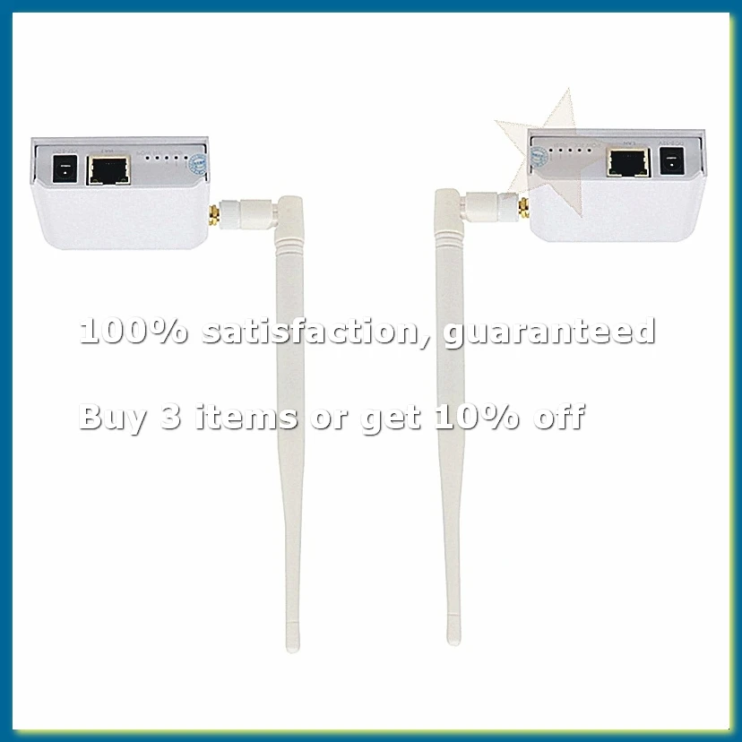 ●Wireless Bridge Point-To-Point Long Range Wireless Access with High-Gain Antenna, 2.4G WiFi Bridge Repeater US Plug