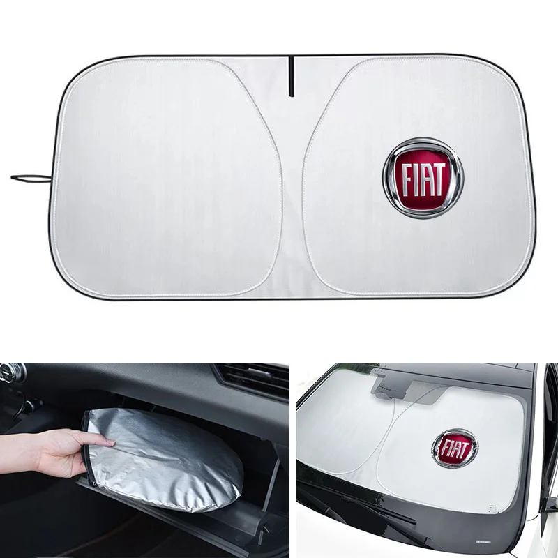 Auto Parabrezza Parasole Anteriore Lunotto Posteriore Visiera Protezione UV Per FIAT Abarth Grande Punto Tipo Panda Ducato Freemont Doblo