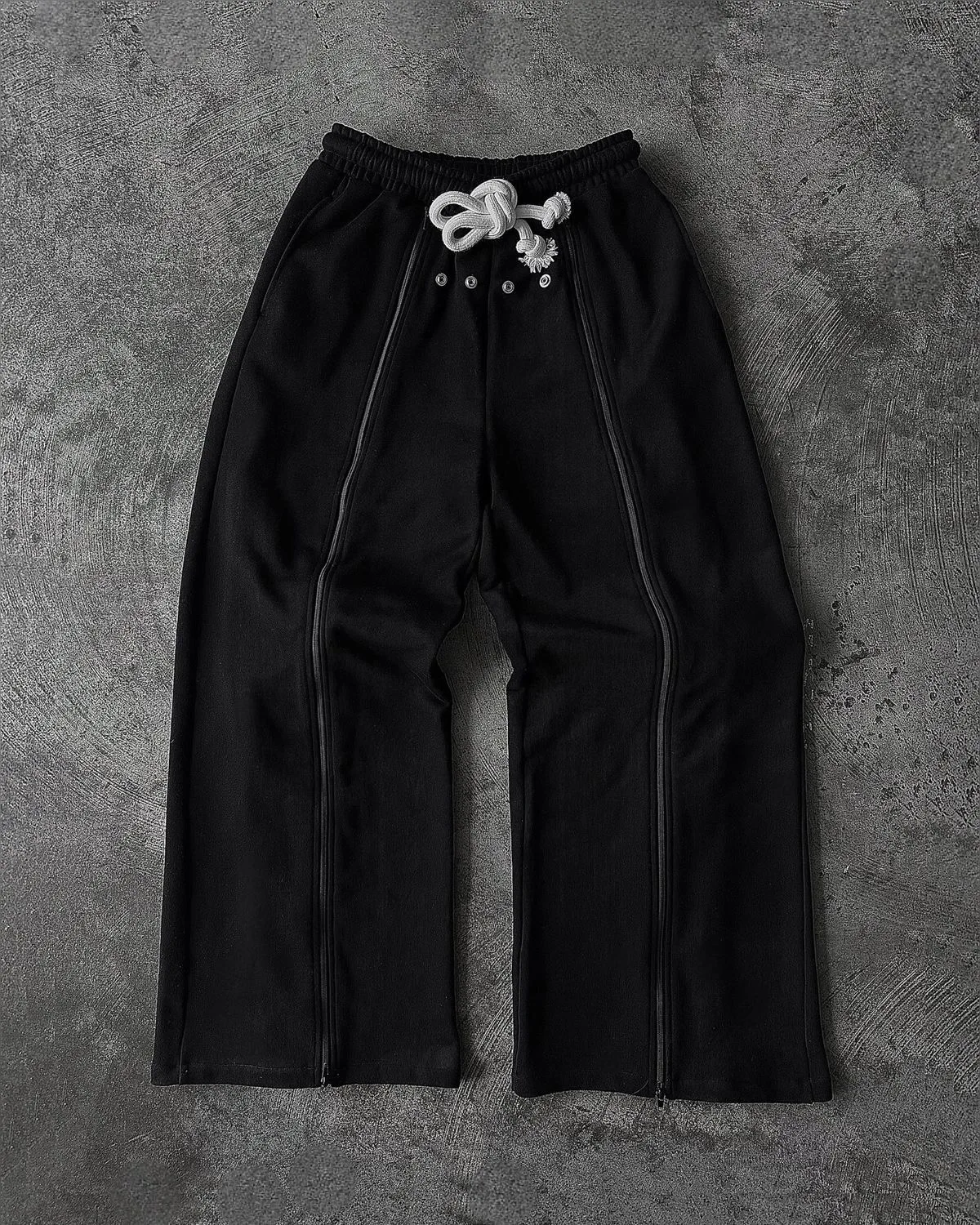 عارضة أزياء متعددة الاستخدامات شخصية أزياء الشارع فضفاضة الأسود روك واسعة الساق الرجال السراويل الكورية الشارع الشهير السراويل #3