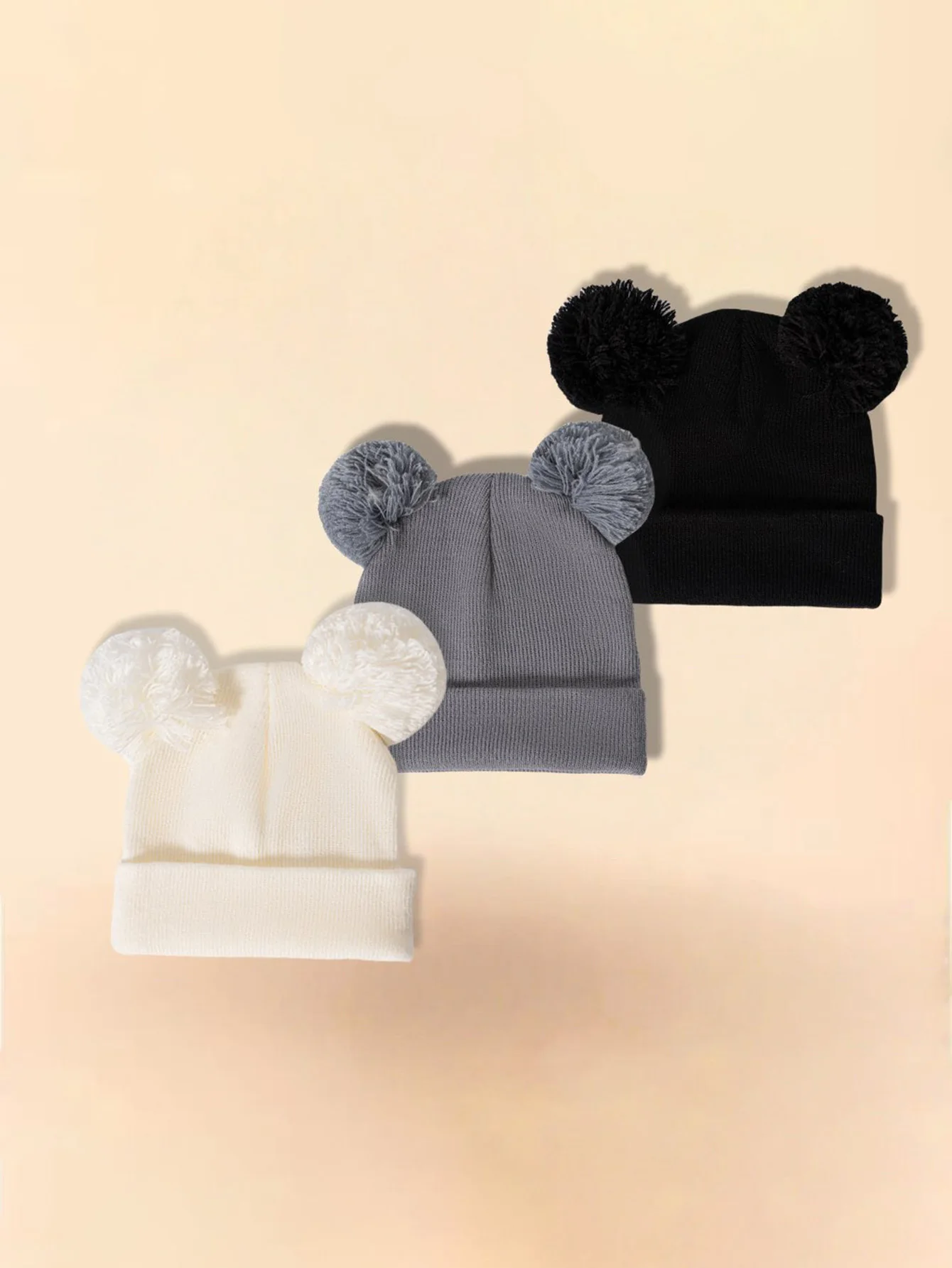 

New fashionable children's warm hats for autumn and winter, thickened woolen knitted hats for boys, girls, children and babies