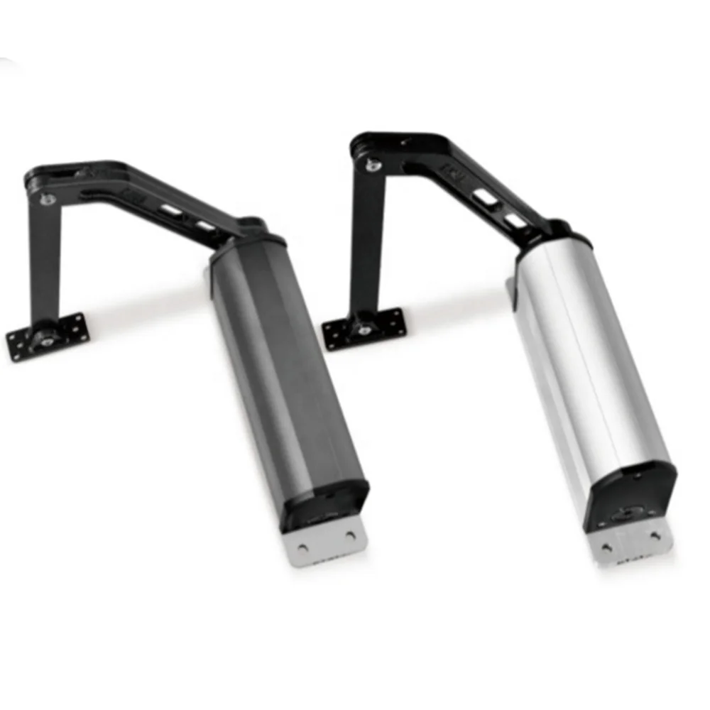 Side Mount Automatic Door Opener 90 Degree Curved Arm Type Flat Motor Electric Door Closer Exterior Community Courtyard Outdoor