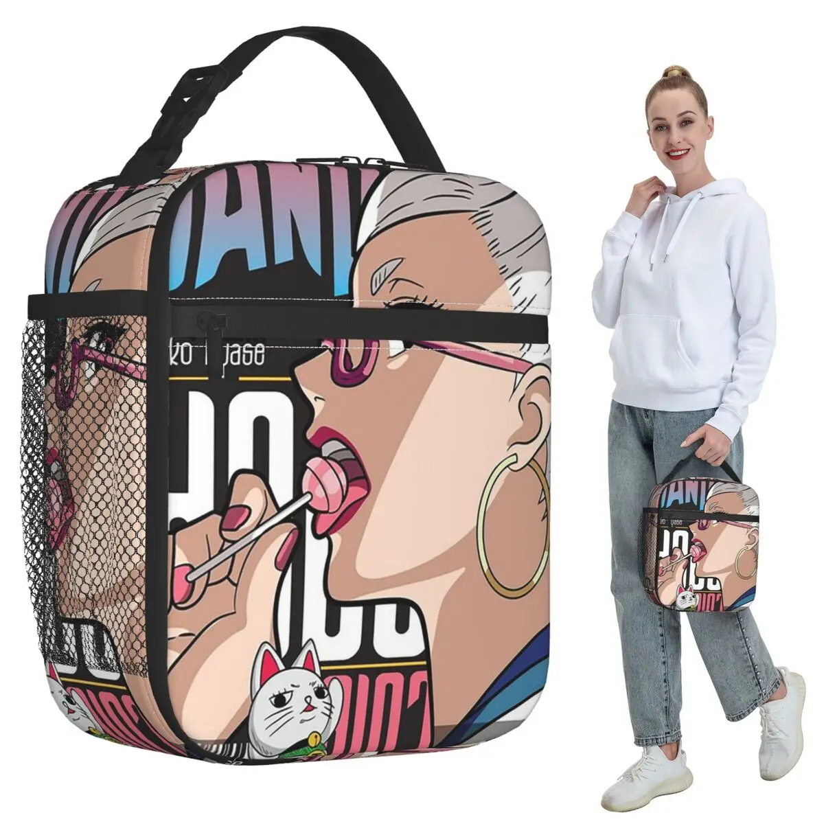 Seiko Ayase Dandadan Anime Insulated Lunch Bag for Kids School Cooler Thermal Food Box Tote Leakproof Lunch Boxes Container
