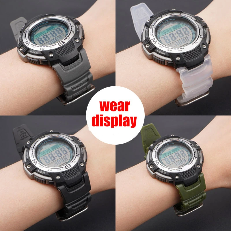 Resin Strap for Casio G-SHOCK SGW-100 Waterproof Silicone Sport Watch Band Men Women sgw100 Dedicated Wrist Bracelet Accessories