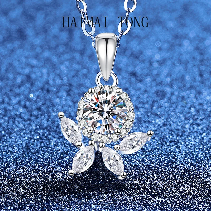 Nuevo collar de diamantes mozzarella flor pequeña collar de temperamento fresco al por mayor femenino