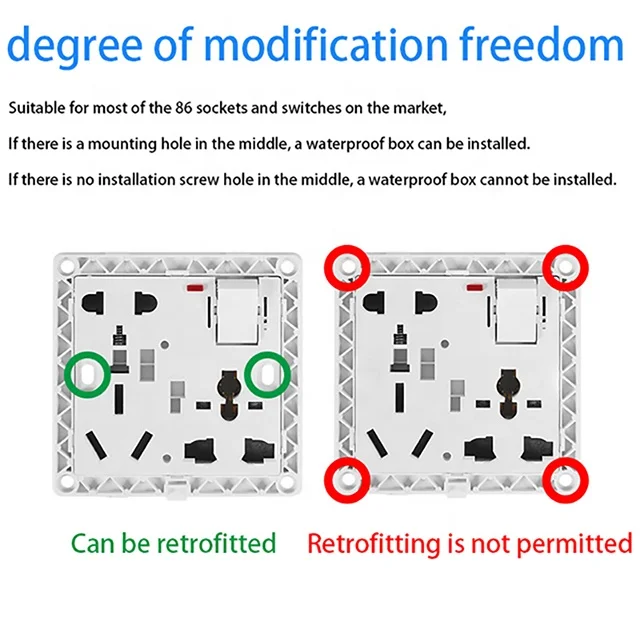 OEM جودة عالية قافلة 86 المقبس تعديل الملحقات السلطة التصحيح صندوق مقاوم للماء التوصيل نوع USB RV المقبس التصحيح مربع