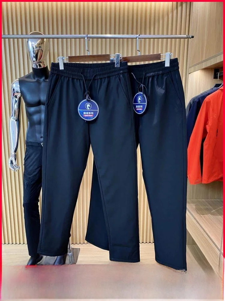 

Мужские утепленные брюки 90 Down для активного отдыха, ветрозащитные, теплые, пушистые, новые, осенне-зимние, модные, прочные, длинные, молодежные