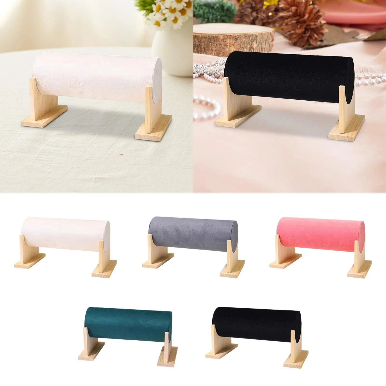 

Headband Display Stand Organizer 13.4x6.3x7inch for Scrunchies, Bracelet Soft Removable Base