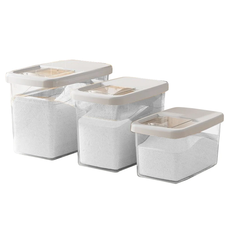 

1 Piece Rice Storage Box Rice Dispenser Rice Container Grain Storage As Shown Plastic Pet Food Container Kitchen Organizer