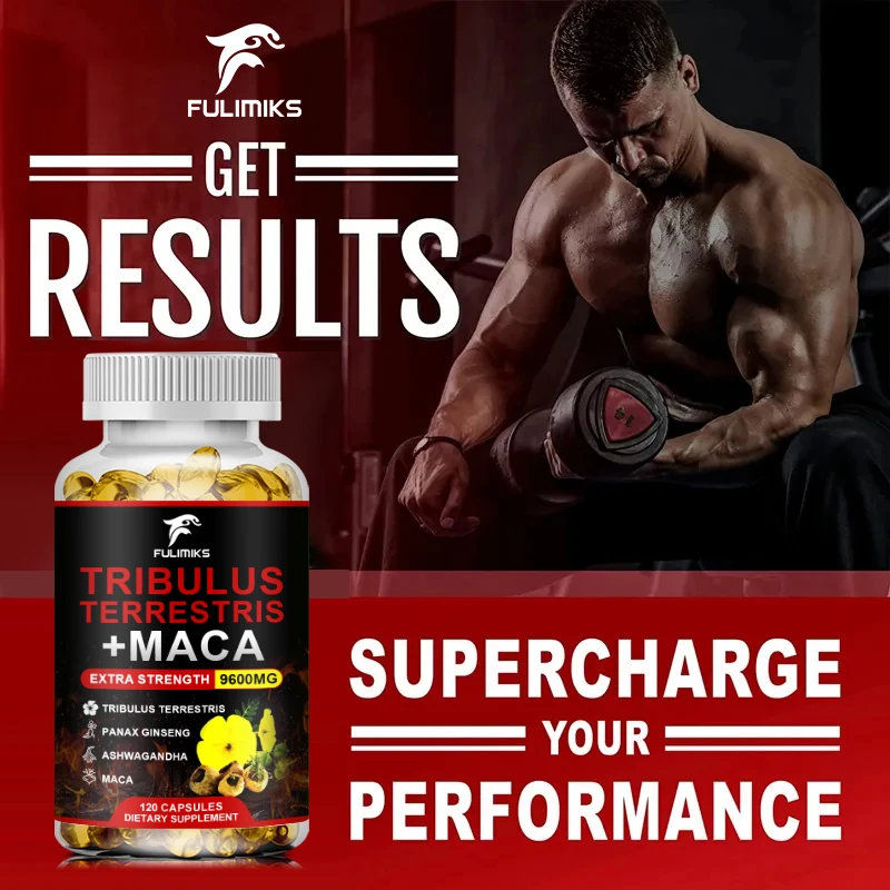 Tribulus Terrestris + Maca Capsule, Boost Energy, Mood, Stamina & Performance, for Men & Women