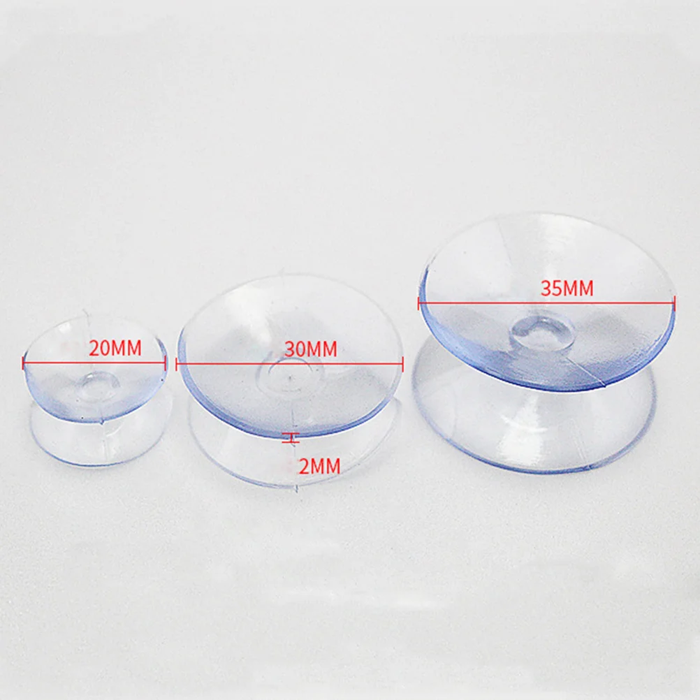 48 Pcs Desktop Suction Cups Transparent Suckers Double Sided Double-sided Silicone Without Hooks