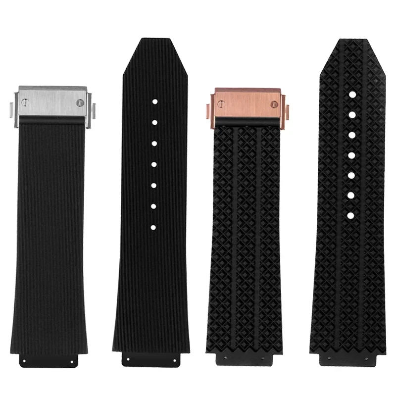

Watchband for HUBLOT BIG BANG Silicone 25*17mm 26*19mm Waterproof Men's Watch Strap Chain Watch Rubber Bracelet Wristband