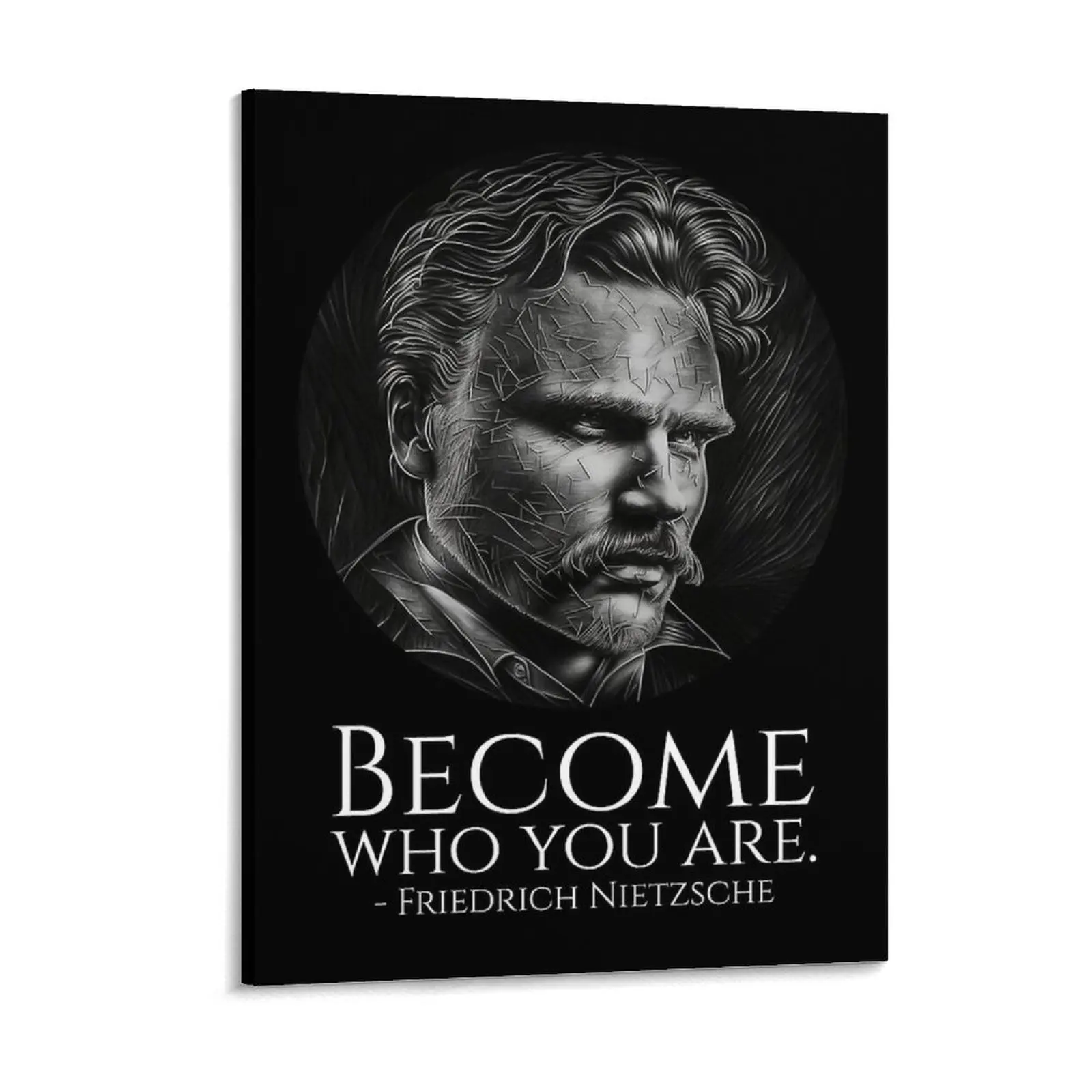 Friedrich Nietzsche Quote Become Who You Are Philosophy Canvas Painting Rusty Mural Personalized Party Framed Wall Paintings