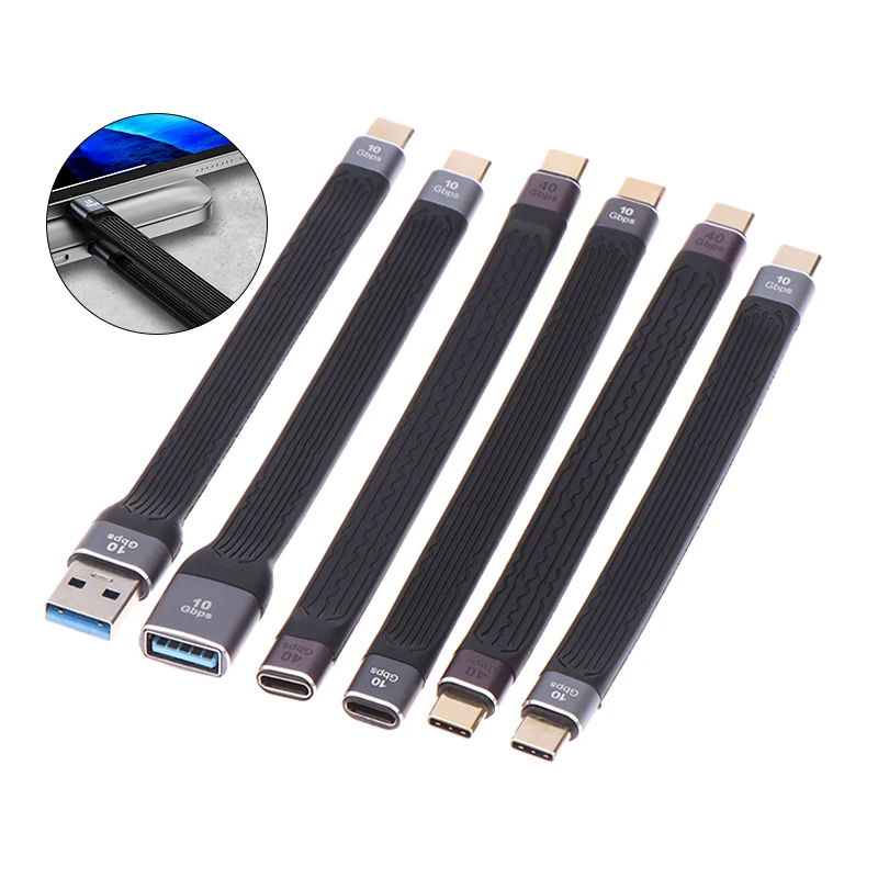 Usb Cable 3.1 4 Type-C Extension Cable Male To Male Female 40Gbps 10Gbps 100W Fast Charging Cable High Speed Data Transfer