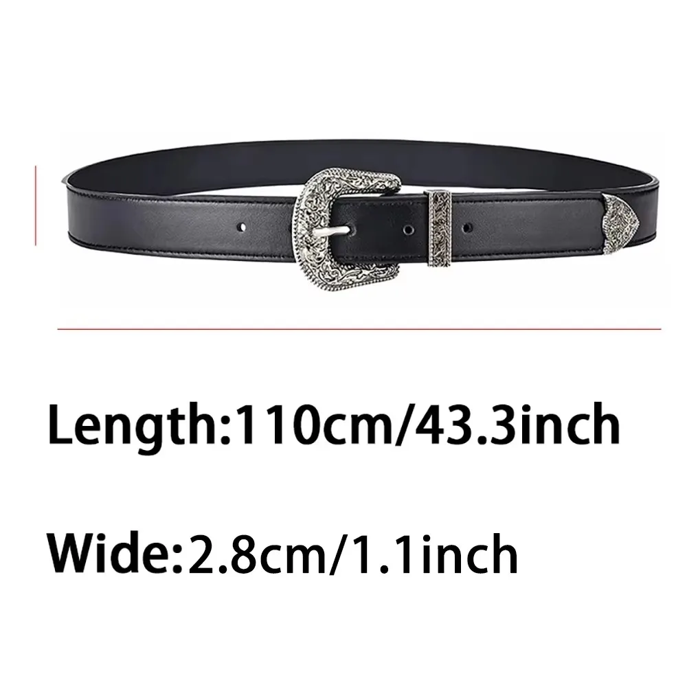 Damengürtel Vintage geschnitzte Nadelschnalle Herrengürtel Punk Hip Hop Rock Stil Jeans Pu Ledergürtel Günstiger Gürtel – Detail 4