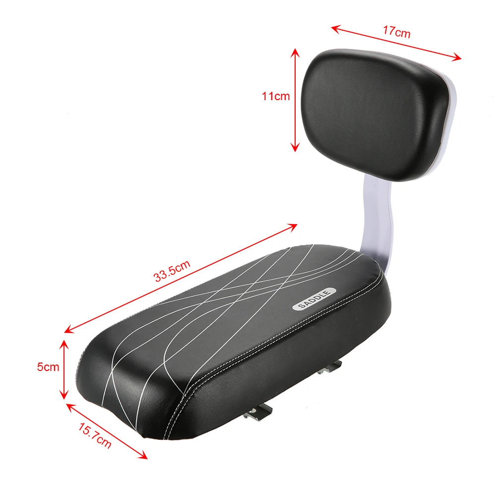 Fahrrad hinten Sattel Fahrrad Rücksitz matte Kind hinten montiert pu Leder weich bequem bequem Kissen MTB Reiten Universal Zubehör – Detail 2