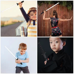 Japanische Samurai Holzschwamm, 2 Stücke, Katana -Trainingsrüstung, Kinderspielzeug, Halloween 8 Hauptverkaufsholzschwert -Training - №7