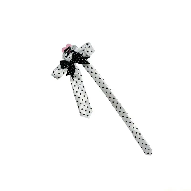 31BF Elegant Hairpin Dark Bows Hair Clip Bows Bowknot 2000s Gothic Bunches