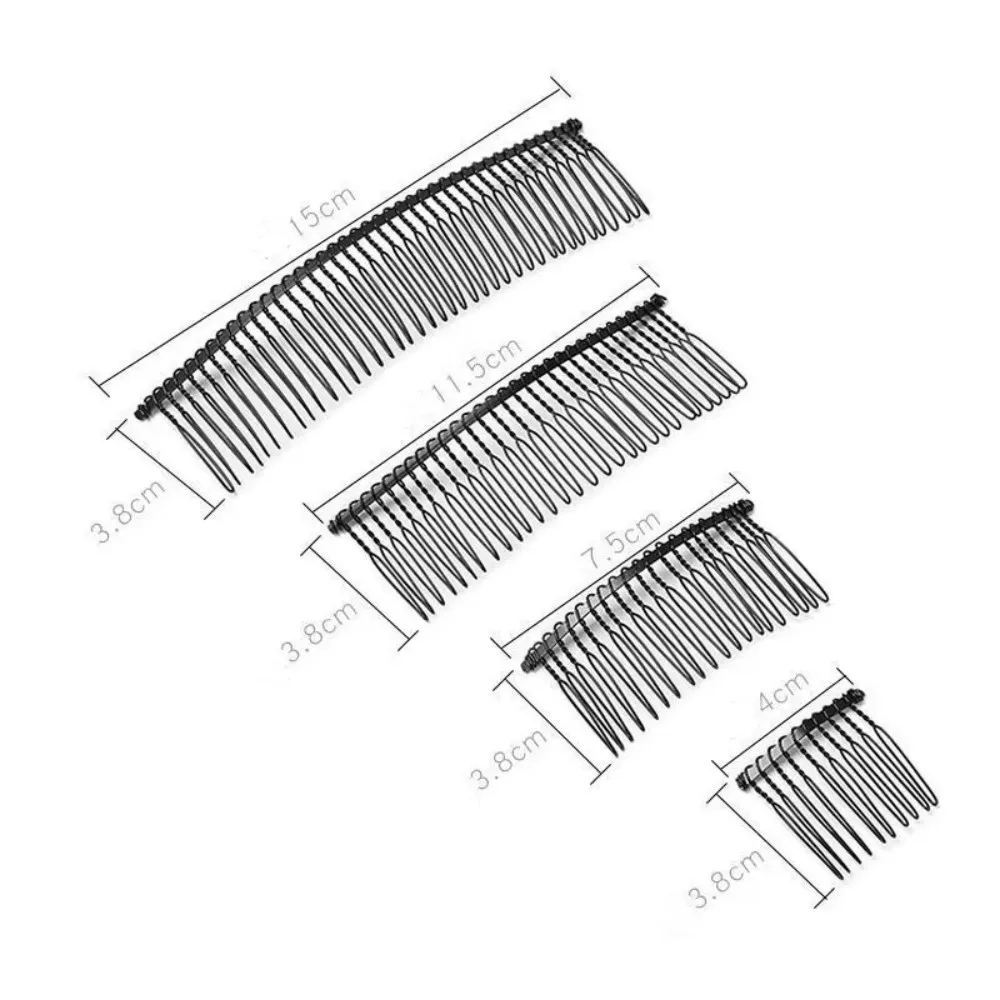 10pcs/Lot 10/12/15/20 Teeth Metal Wire Hair Comb Base For DIY Handmade Hair Clip Accessories Wedding Jewelry Making Decorative