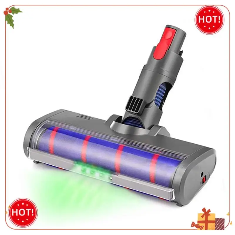 Acessório de escova de piso elétrica a vácuo para dyson v7 v8 v10 v11 g5 cabeça de escova de rolo macio com luzes de poeira led