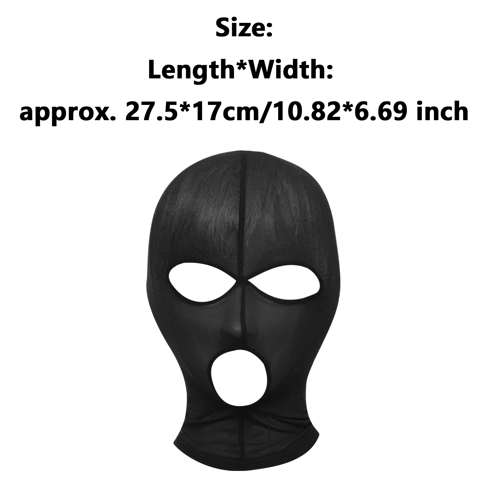 قناع دانتيل أسود للجنسين، قناع غطاء رأس مثير، غطاء وجه مرن كامل للحفلات التنكرية، قناع تنكر، أغطية الرأس #6