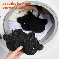 2PCS Pet Hair Remover Bear Shape Laundry Ball Washing Machine Lint Catcher Reusable Clothes Sofa Cat Dog Hair Cleaning Sponge