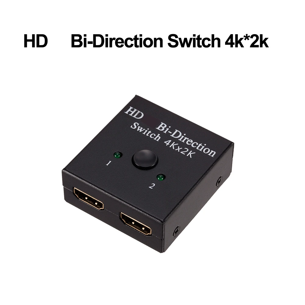 2 Port 4K 60Hz 2x1 1x2 Bi-directional HDMI-Compatible Switch Splitter UHD 4Kx2K 3D HD 2 Input 1 Output HDMI-compatible Switcher