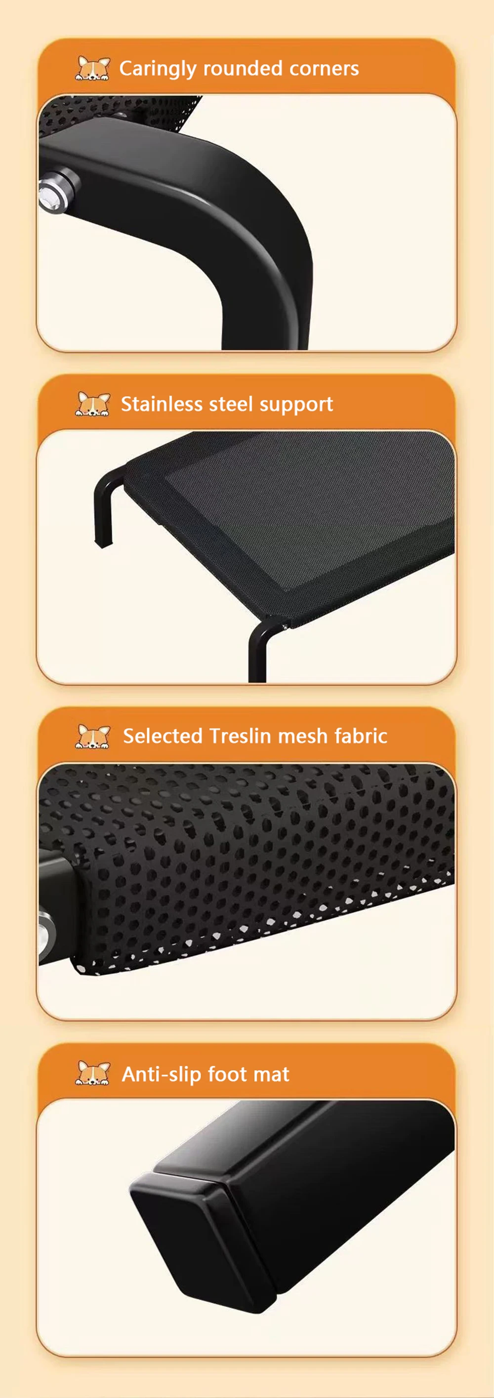 Cama elevada refrescante para perros medianos y grandes - imagen 3