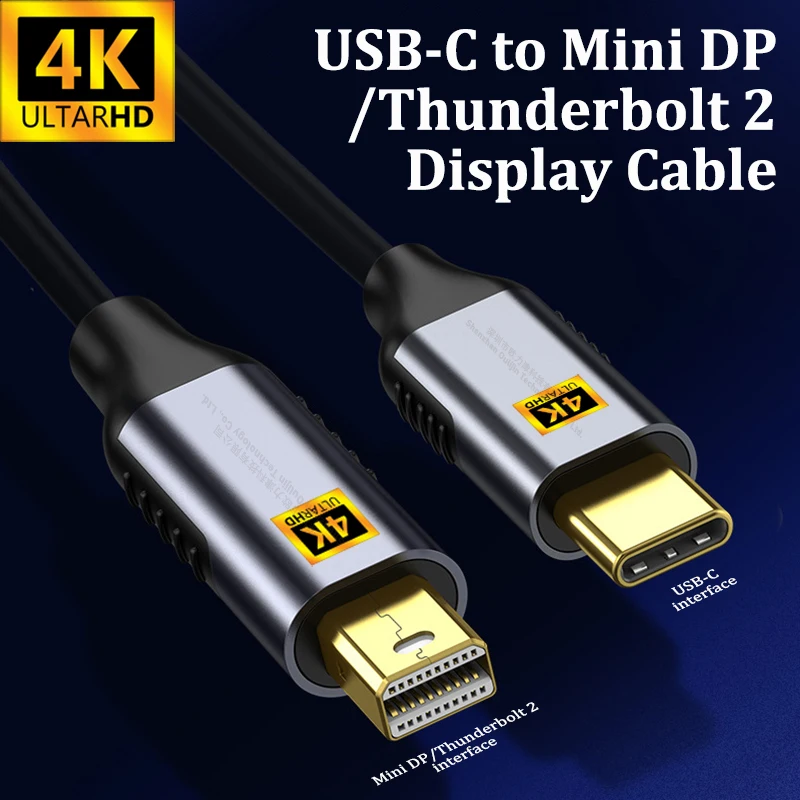 

USB-C to 4K 60HZ Mini DP Thunderbolt 2 180 кабель Display Monitor Аксессуары для MacBook Air Pro Surface Lenovo ThinkPad Dell HP Samsung Acer MSI