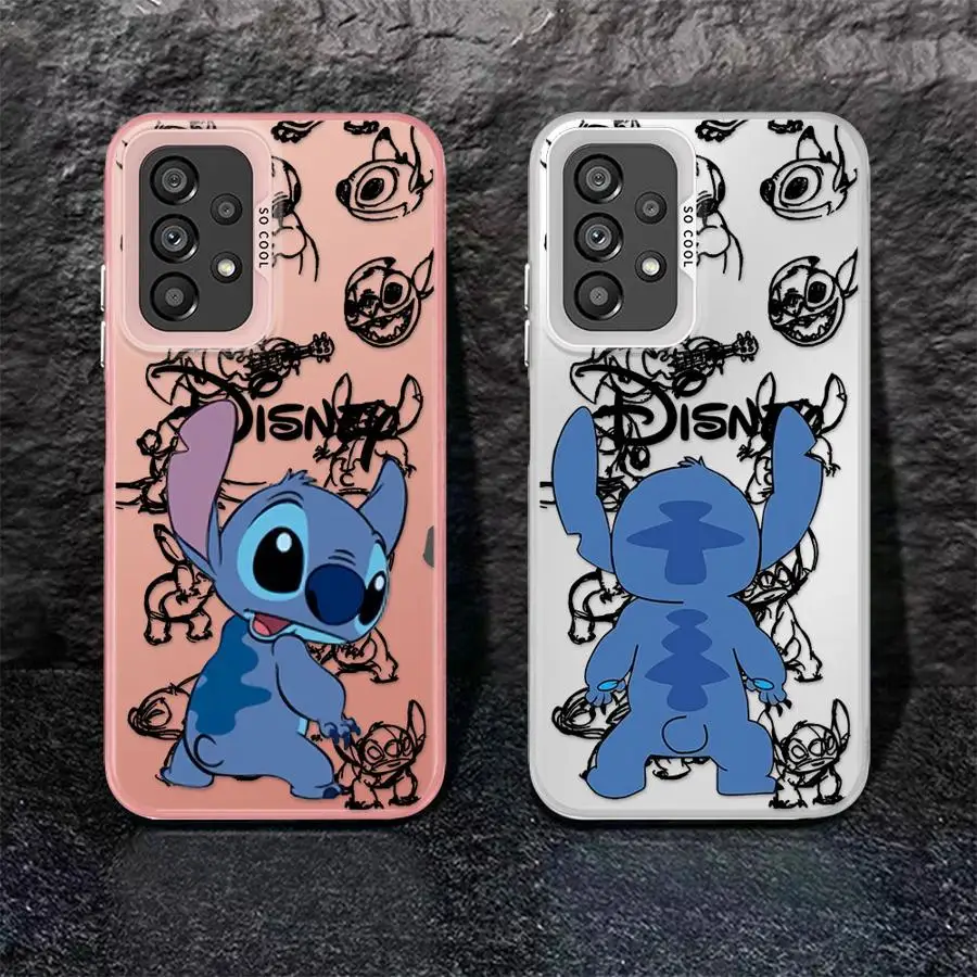 Disney Cartoon Stitch Phone Case for Samsung Galaxy A15 A16 A25 A53 A71 A52 A72 A51 A55 A54 4G A73 A52s 5G funda cases