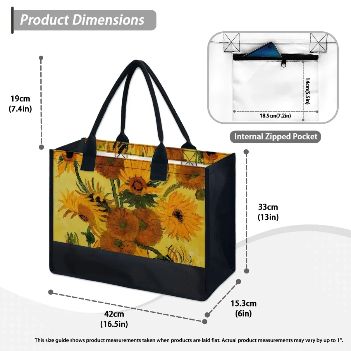 New Portable Top Handle Handbag Van Gogh Oil Painting Sunflower Casual Women Totes Vintage Popular Shoulder Bag Female Coin Bags