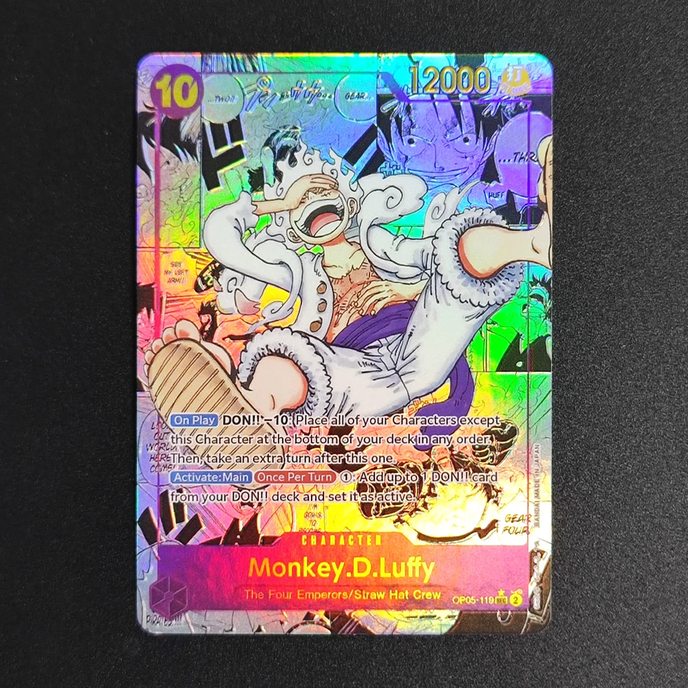 ONE PIECE CARD Game Gold Manga Teach Ruffy Op09-093 OP05-119 SEC Englische Sammlung OPCG Anime-Karten