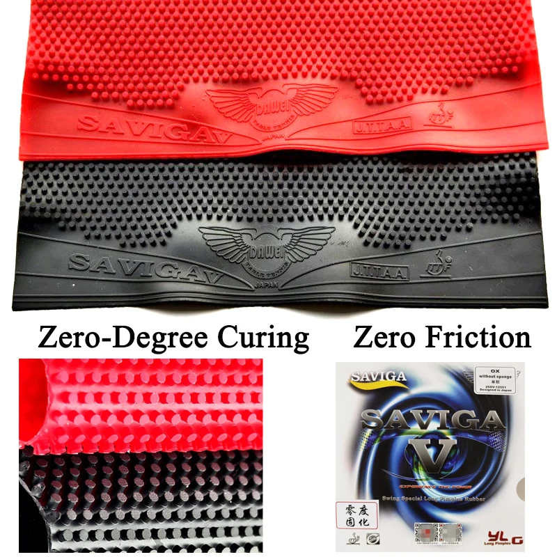 DAWEI SAVIGA Zero-Degree Curing Table Tennis Rubber Long Pips OX Medium Particles Weird Durable Zero Friction Ping Pong Rubber
