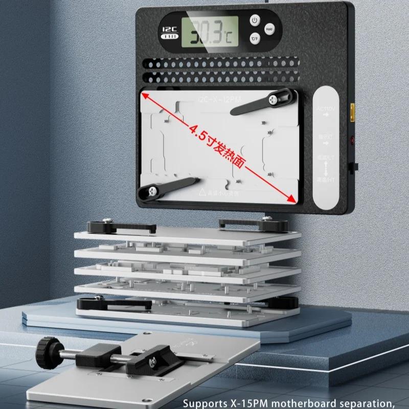 Imagem -02 - Plataforma de Estação Desoldering Pré-aquecimento Inteligente Reparação em Camadas Separação de Placa Mãe Iphone X15pm ic I2c T18