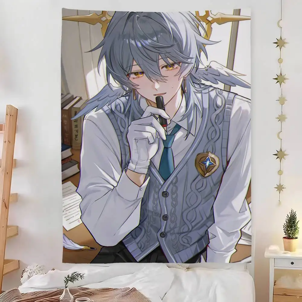 1pc Sunday Honkai Star Rail Game Tapestry Bedroom Living Bar Garden Outdoor Microfiber festival Decoration Background Art Banner