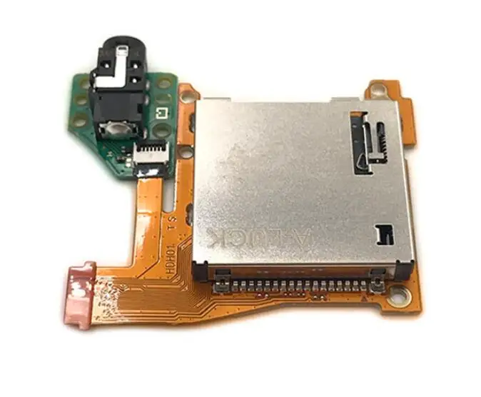 Connecteur pour écouteurs NS Switch Lite, 5 pièces, Port Jack, prise pour casque, carte de jeu, pièces de réparation avec carte