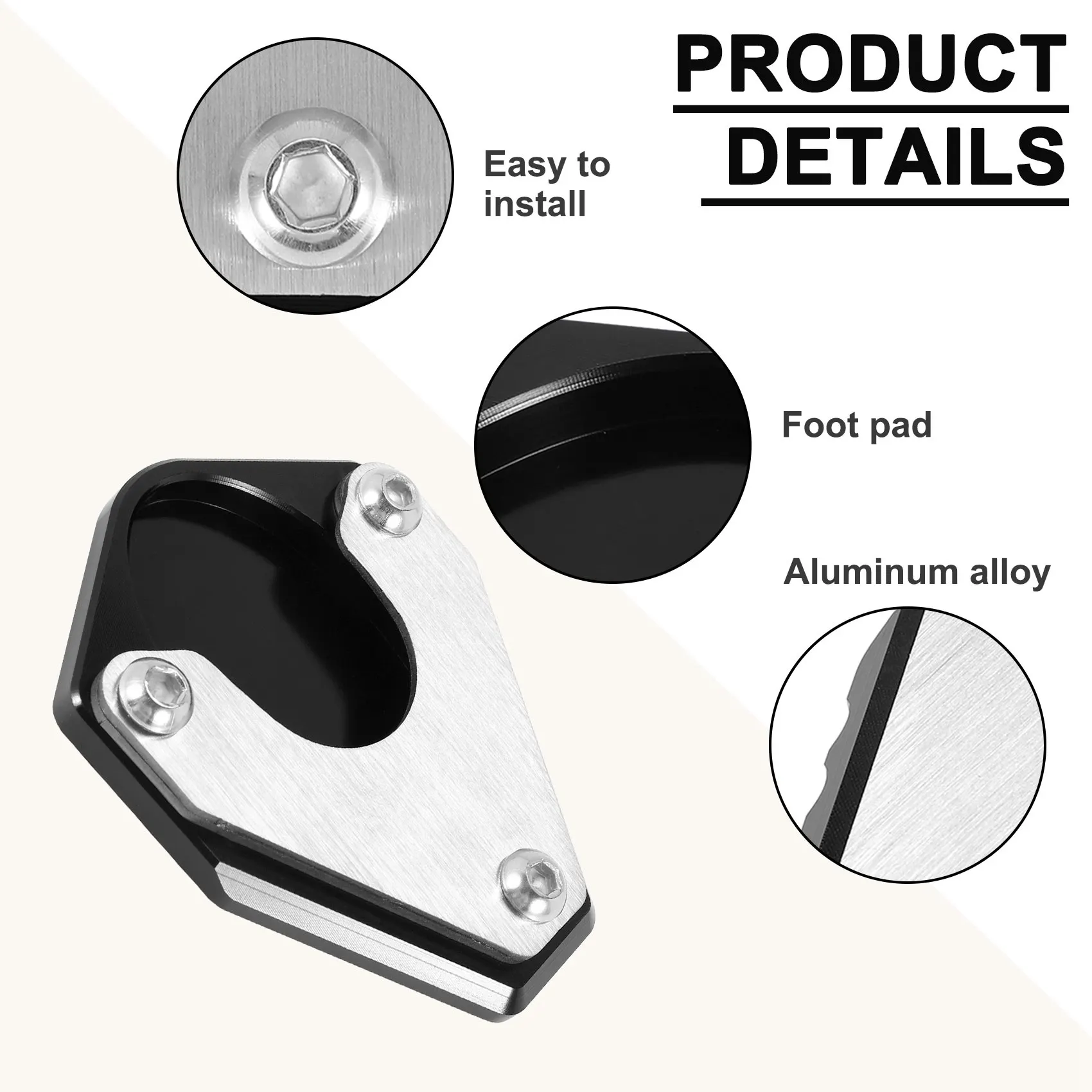 

Kickstand Sidestand Stand Extension Enlarger Pad For KAWASAKI KLX125 KLX150BF KLX230 KLX230R KLX250-A93R