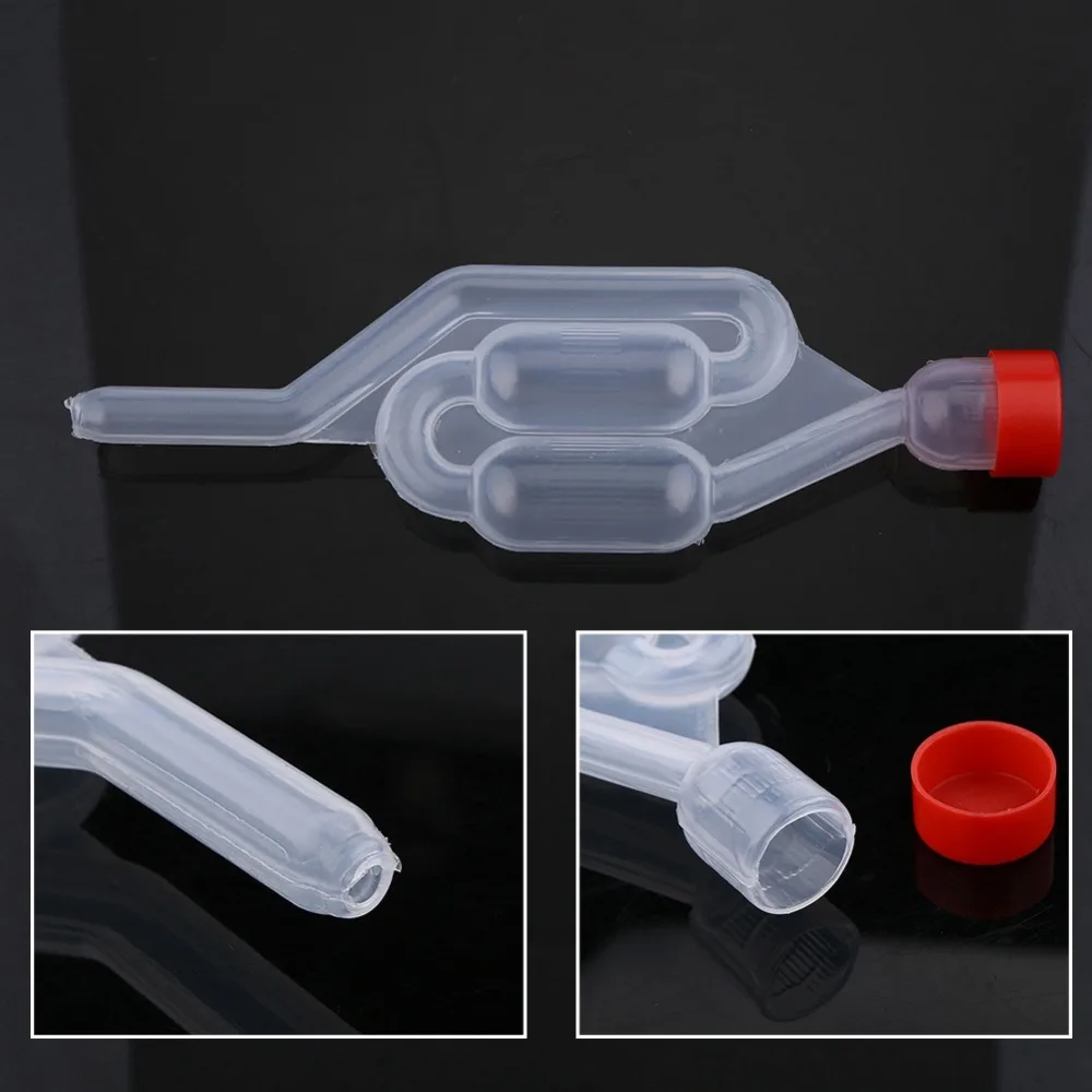 4pcs Practical Plastic Exhaust Check Valve Water Sealed One Way Fermentation Airlock Transparent S Shape S-Shape Airlock Brewing