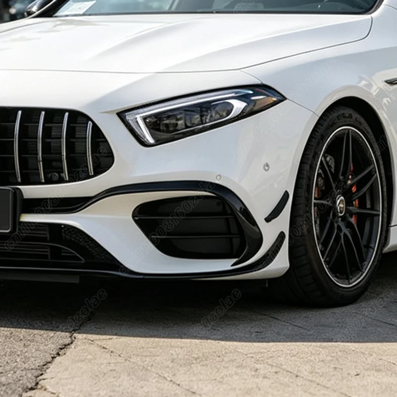 For Mercedes-Benz A-Class W177 2018 2019 2020 2021 2022 2023 AMG Style Front Bumper Spoiler Vehicle Front Lip Splitter Body Kit