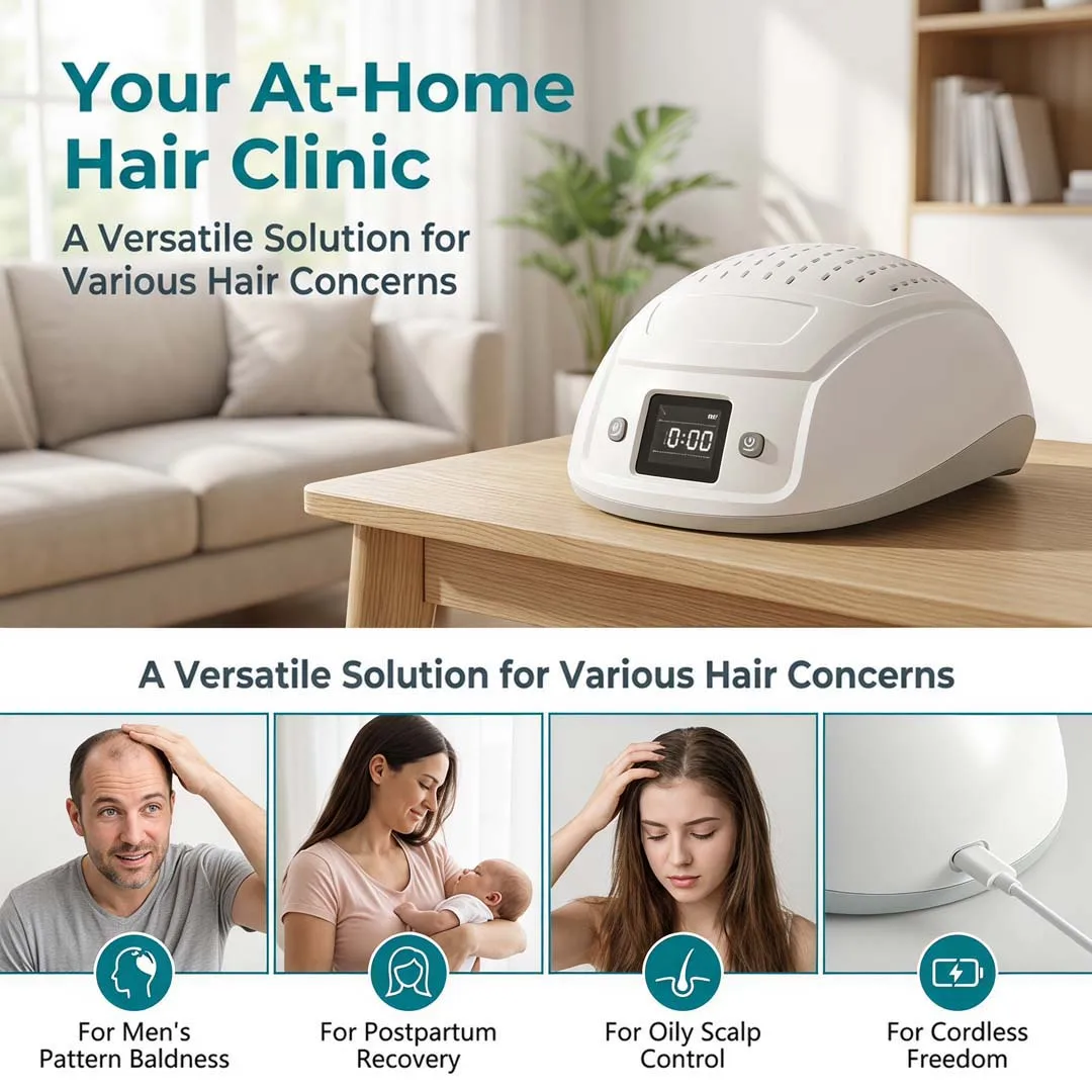 448 Diodes 650nm Laser Hair Growth Cap for Telogen Effluvium Nutritional Deficiency Hair Loss Portable Travel Therapy Hat