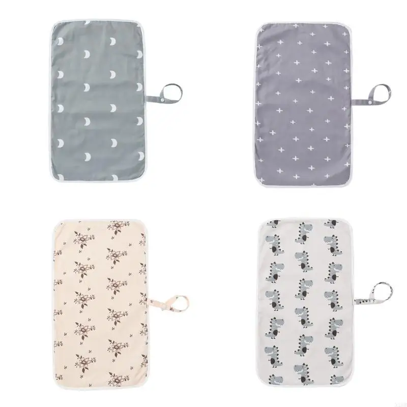  Portable Diaper Changing Pad Skin Friendly Diaper Change Mat for Baby Gender Neutral Double Side Foldable Pad for Travel