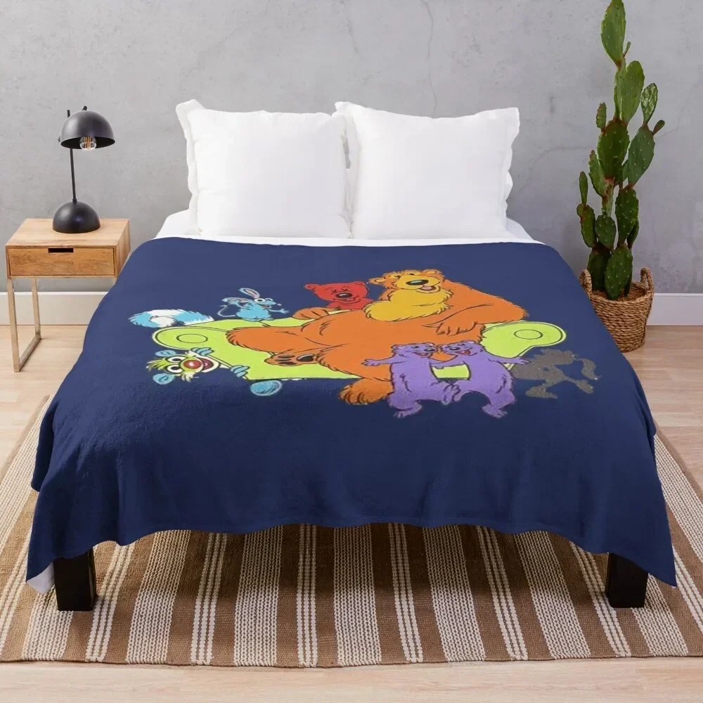 

Family Bear in the Big Blue House90 Throw Blanket Quilt Camping Summer Beddings Decorative Sofa Blankets