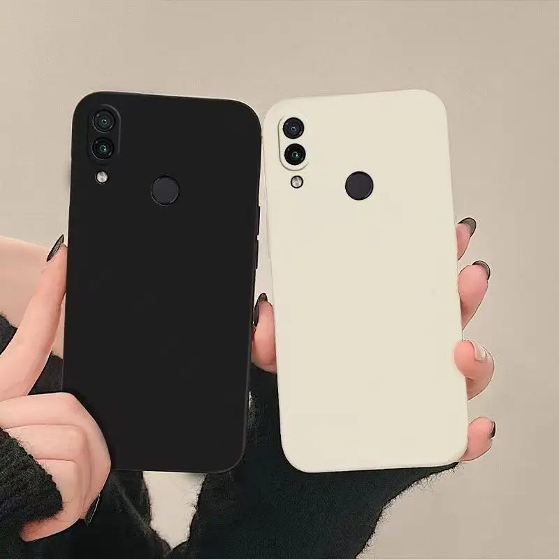 Quadratische Flüssigsilikon-Handyhülle für Xiaomi Redmi Note 5 6 7 8 9 9s 10 10s Pro Matte Back Cover Cases – Detail 2