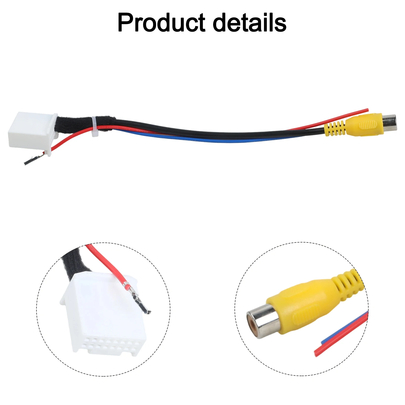 Rear Camera Adapter Cable Supporting Video Signal Transfer from Backup Camera to DVD System in For Toyota 7th Gen