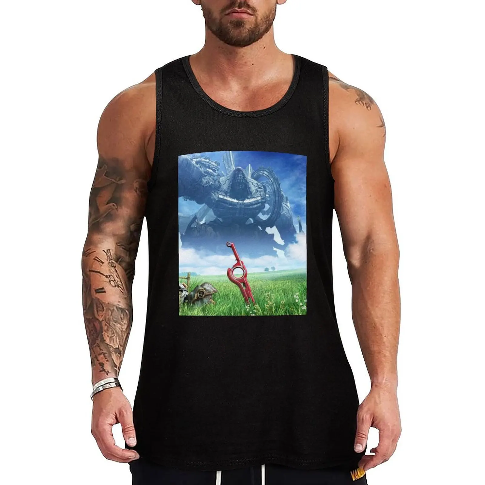 xenoblade-chronicle Tank Top Men's sleeveless gym shirts anime sleeveless